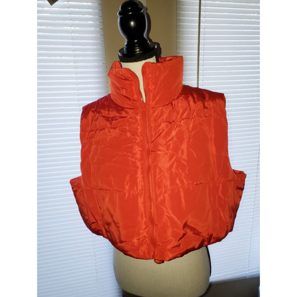 Glowing Orange puffy Vest - Picture 1 of 7